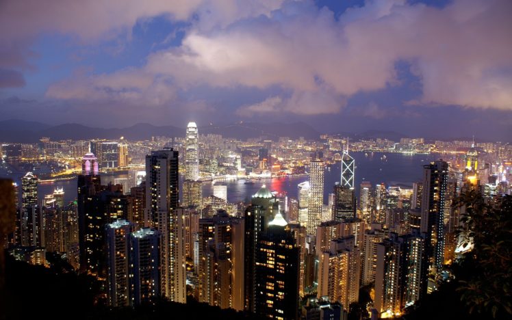 night, Cityscape, Hong Kong HD Wallpaper Desktop Background