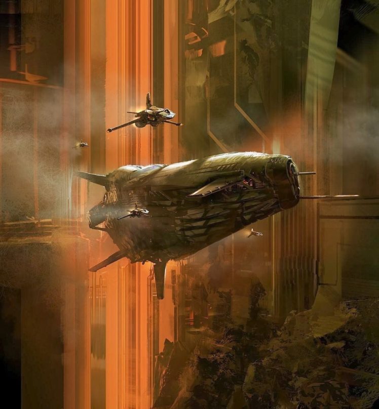 science fiction, Spaceship HD Wallpaper Desktop Background