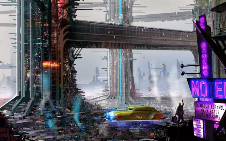 futuristic, Futuristic city HD Wallpaper Desktop Background