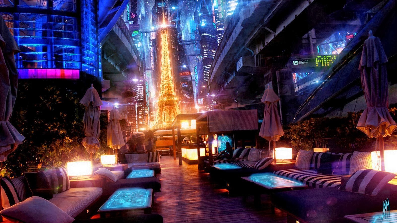 futuristic, City Wallpaper