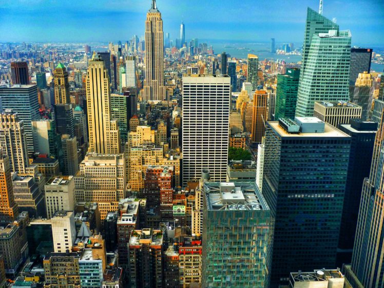 New York City, Empire State Building, Panoramas, Manhattan HD Wallpaper Desktop Background