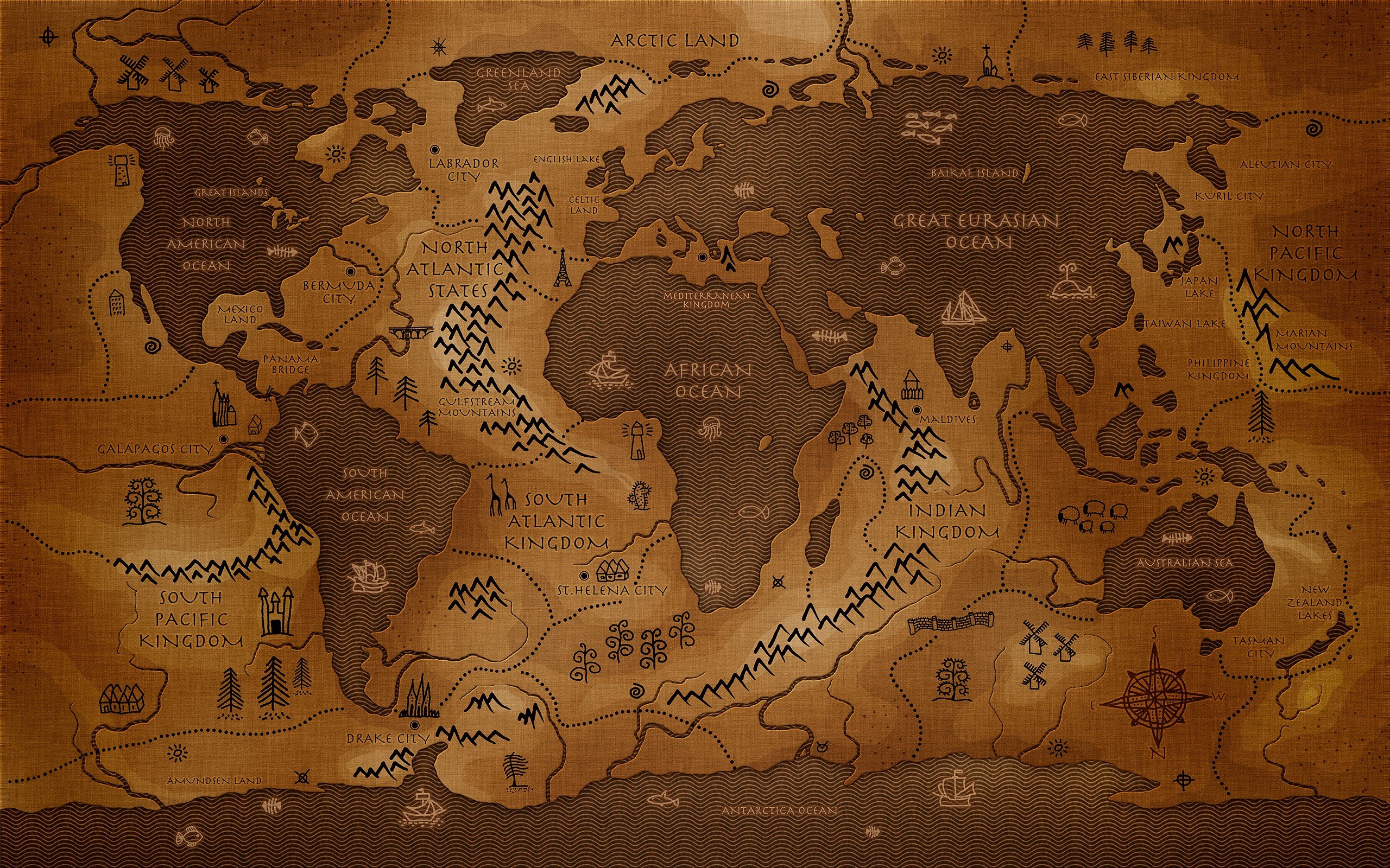 Vladstudio, Inverted, Map, World map, History Wallpaper
