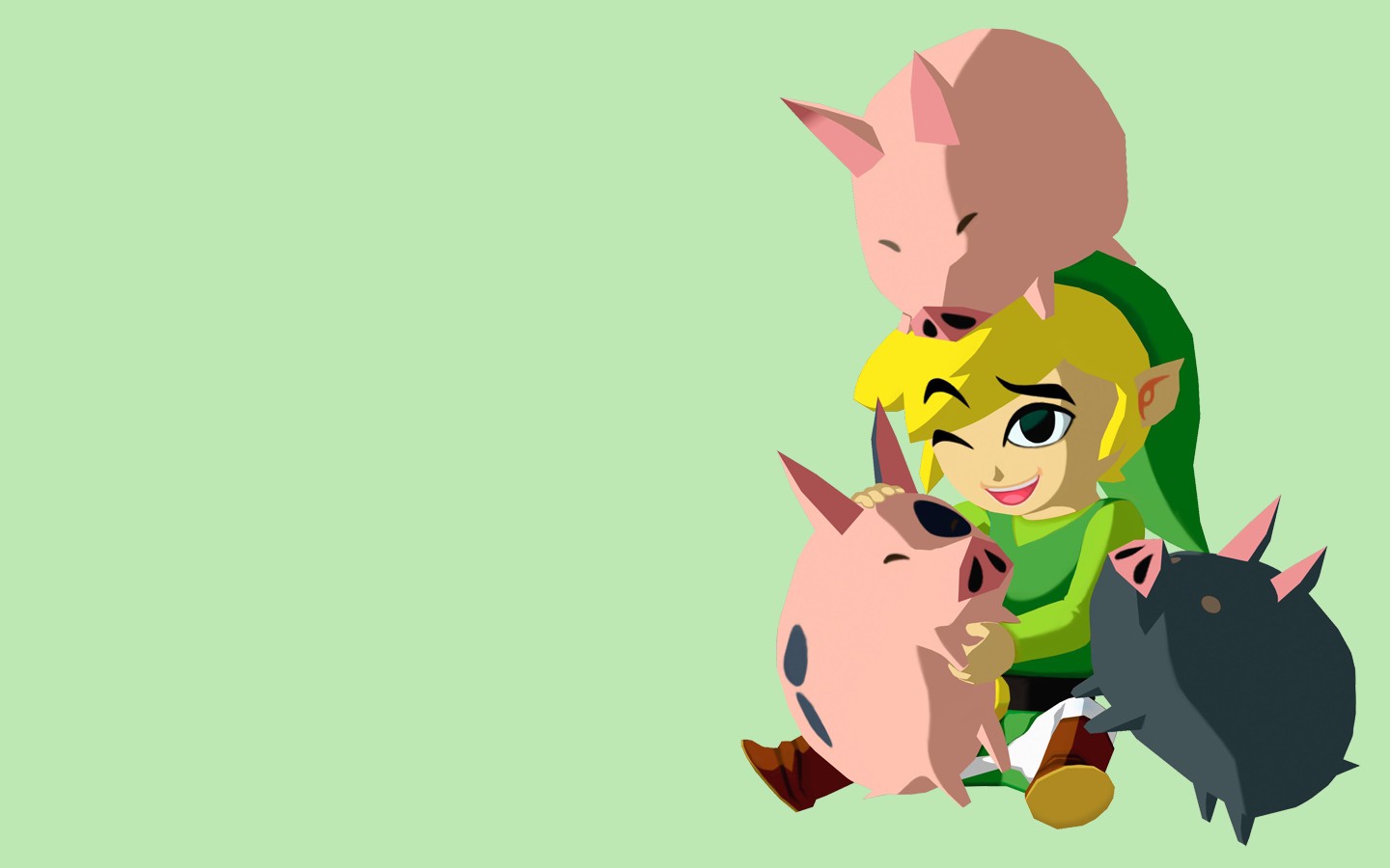 The Legend of Zelda, Pigs, Simple background Wallpaper