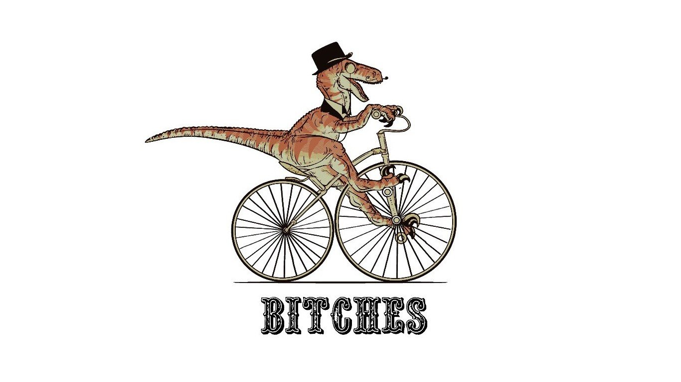 velociraptors, Bicycle Wallpaper