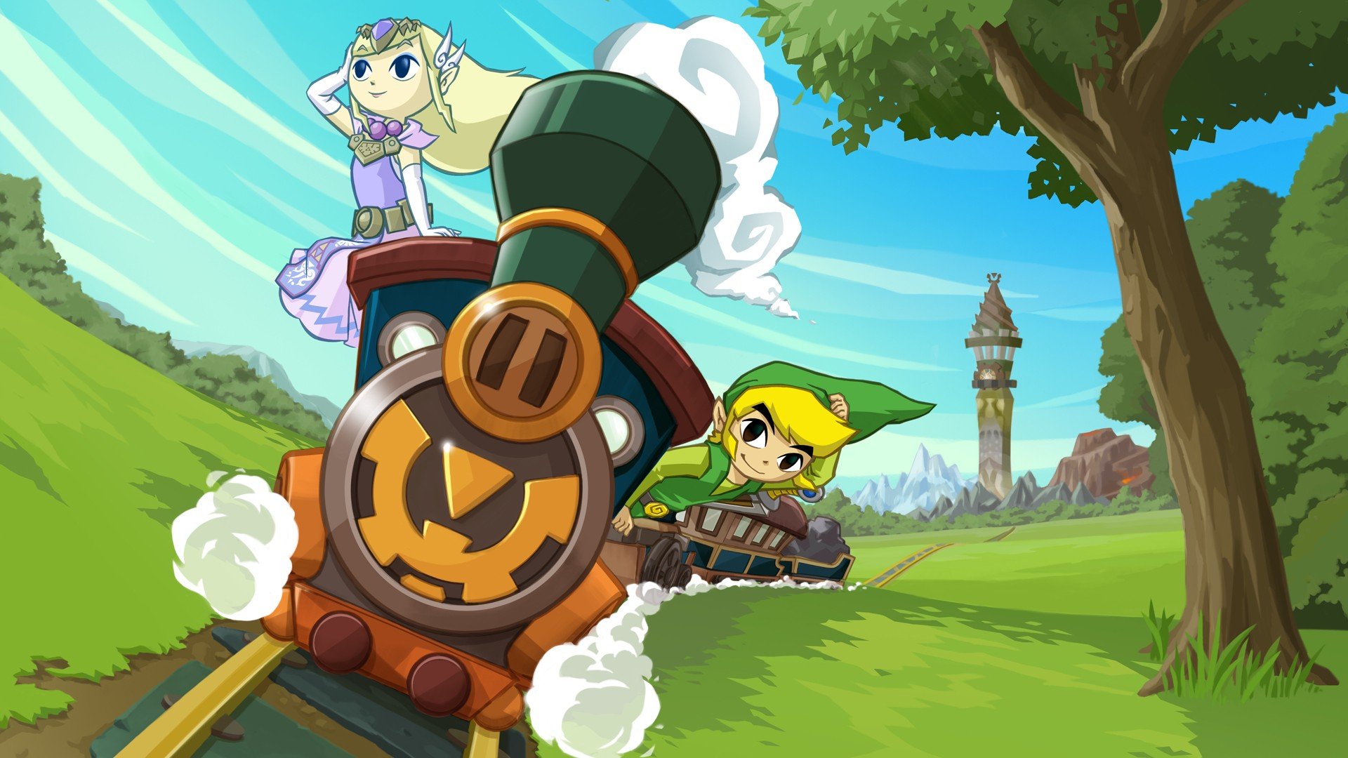 The Legend of Zelda, Spirit Tracks, Train, Link Wallpaper