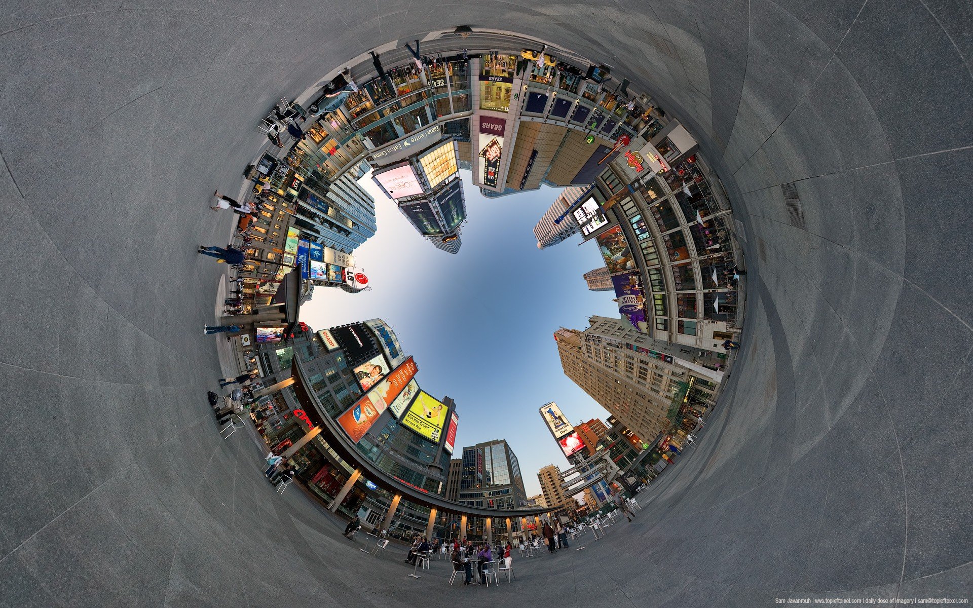 cityscape, Building, Street, Panoramic sphere Wallpaper
