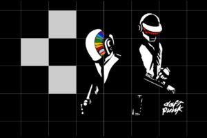 Daft Punk, Simple background, Black, Silhouette