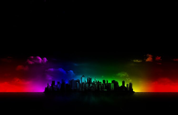 cityscape, Black, Colorful HD Wallpaper Desktop Background