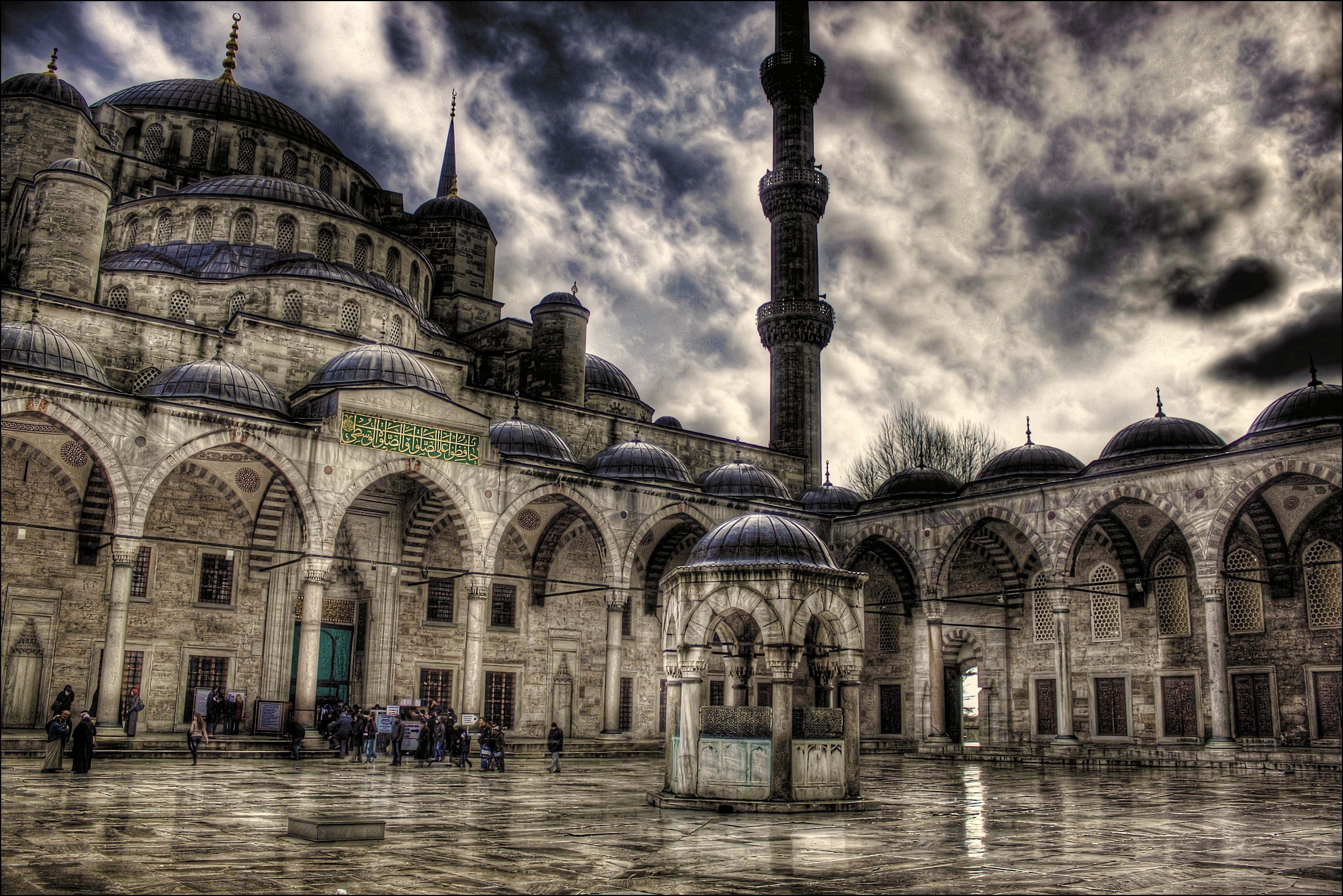 mosques, Istanbul, Turkey, HDR Wallpaper