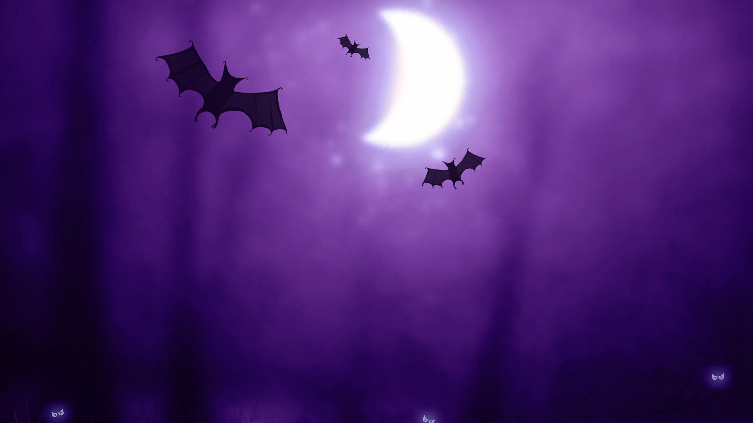 Halloween, Night, Bats Wallpaper