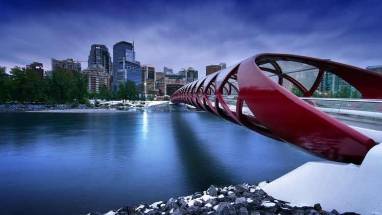bridge, City, Calgary HD Wallpaper Desktop Background