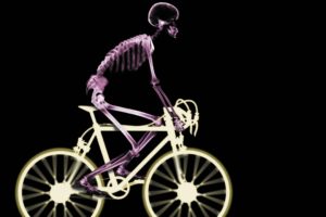 skeleton, X rays, Bicycle