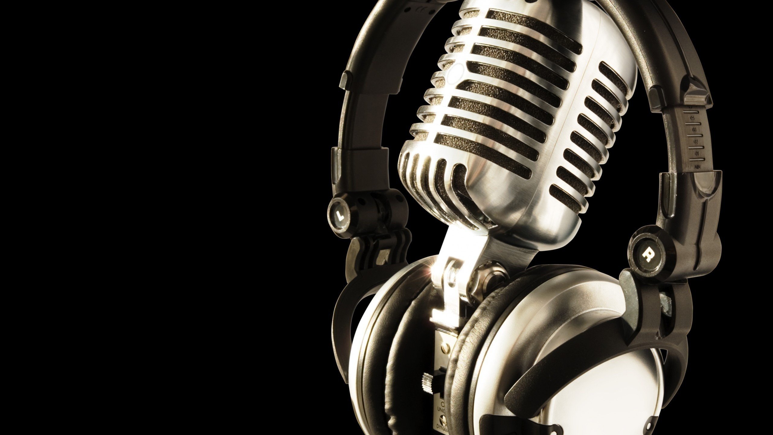 microphone, Headphones Wallpaper