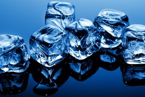 ice cubes, Ice, Water, Blue