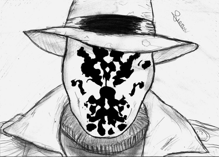 Rorschach, Drawing, Watchmen HD Wallpaper Desktop Background