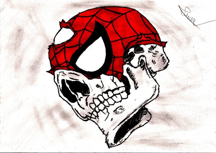 skull, Spider Man, Death HD Wallpaper Desktop Background