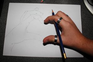 drawing, Hand, Pencils, Hearts