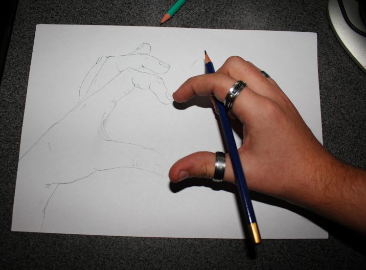drawing, Hand, Pencils, Hearts HD Wallpaper Desktop Background