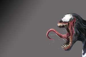 Venom, Gray background, Villain
