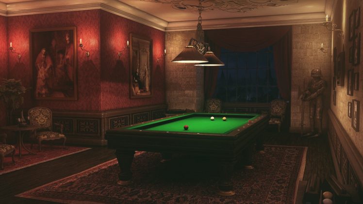 billiards, Room, Interior design HD Wallpaper Desktop Background