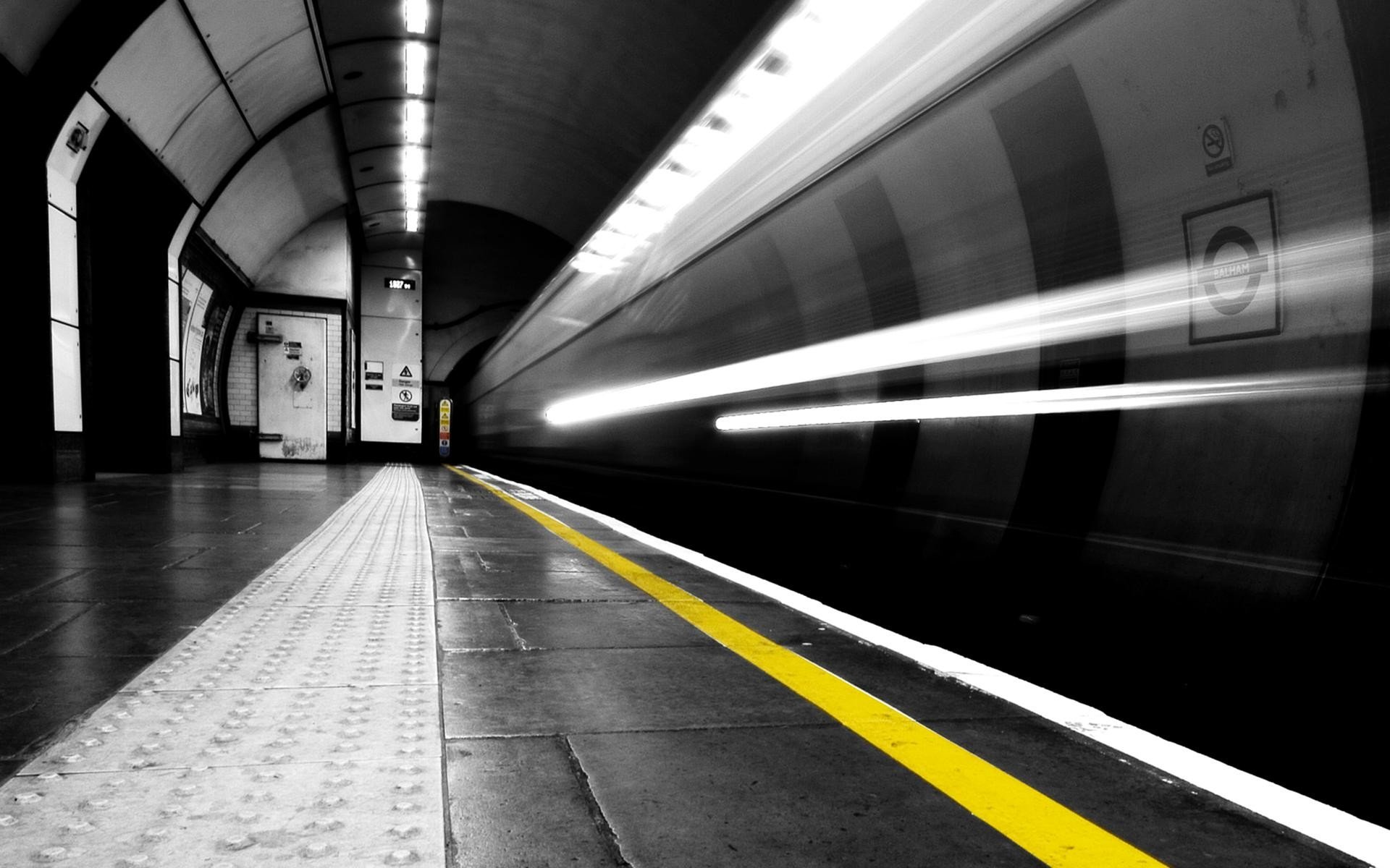subway, Train station, Motion blur Wallpaper