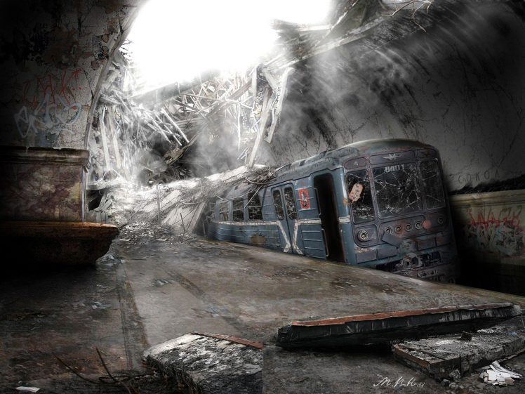 subway, Abandoned, Dystopian, Ruin HD Wallpaper Desktop Background
