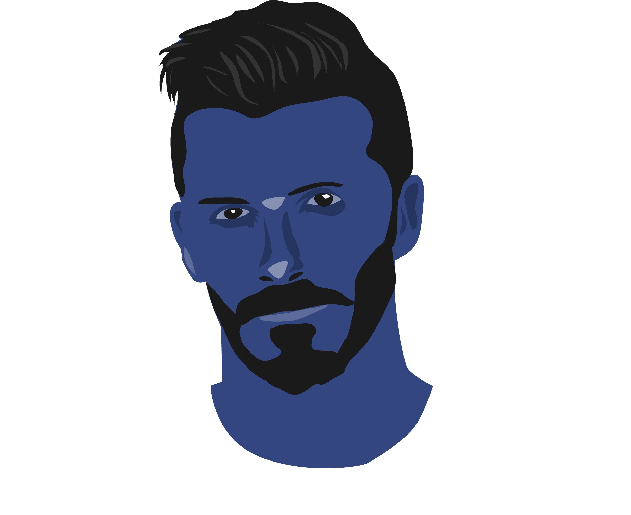 David Beckham, Adobe Photoshop, Photoshopped, Blue, Black, Beards Wallpaper