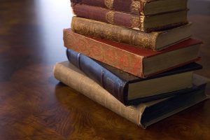 books, Wooden surface