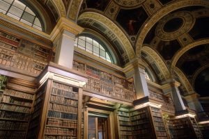 books, Library, Shelves, Arch, Interiors, Pillar, Paris, France