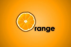 minimalism, Orange, Orange background