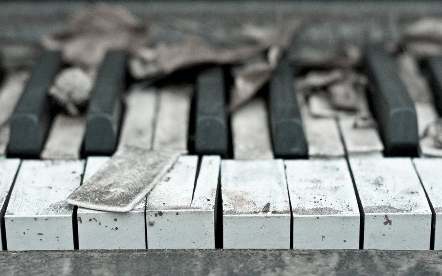 wood, Piano, Abandoned, Broken Wallpaper