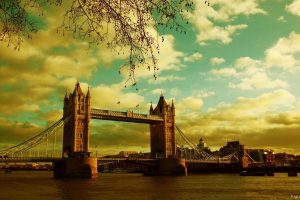 bridge, Tower Bridge, London, Cityscape