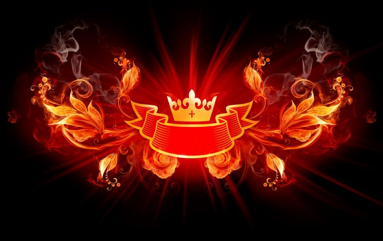 fire, Crowns HD Wallpaper Desktop Background