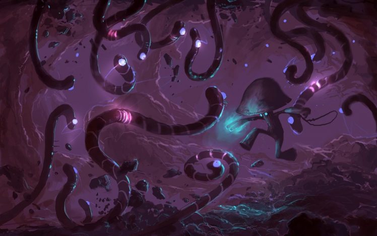 worm, Mushroom Men HD Wallpaper Desktop Background