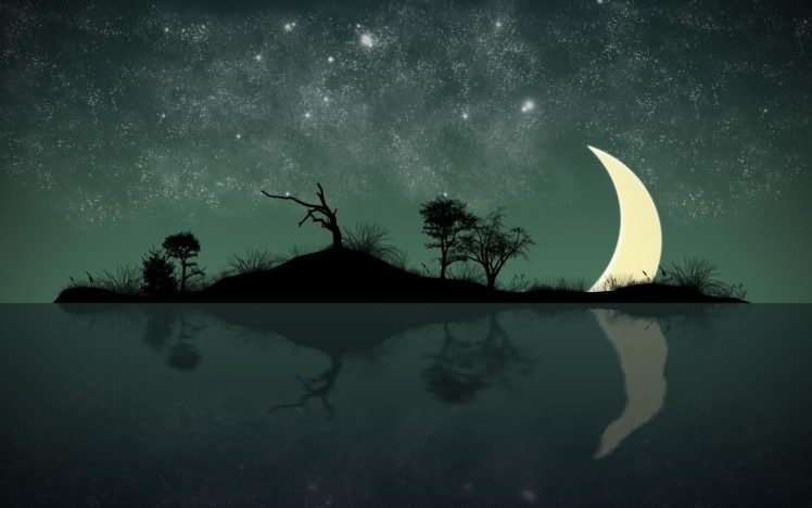 moon, Water HD Wallpaper Desktop Background