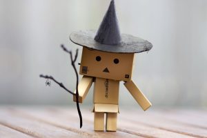 witch, Twigs, Wooden surface, Danbo