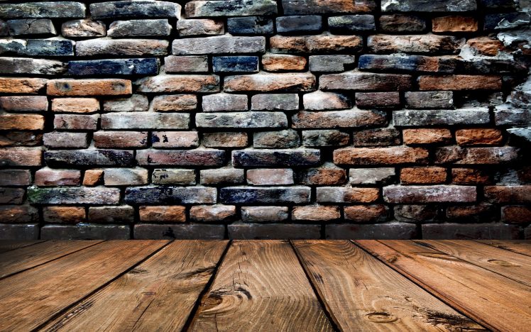 walls, Bricks, Wood, Wooden surface, Worms eye view HD Wallpaper Desktop Background