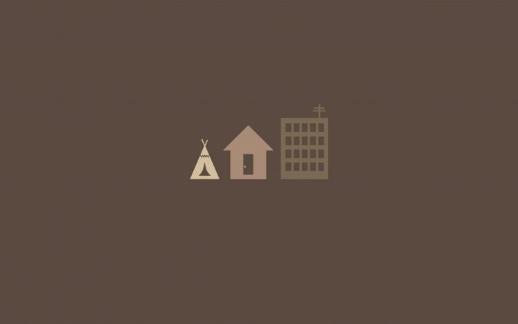 minimalism, House, Building, Simple background, Tents HD Wallpaper Desktop Background