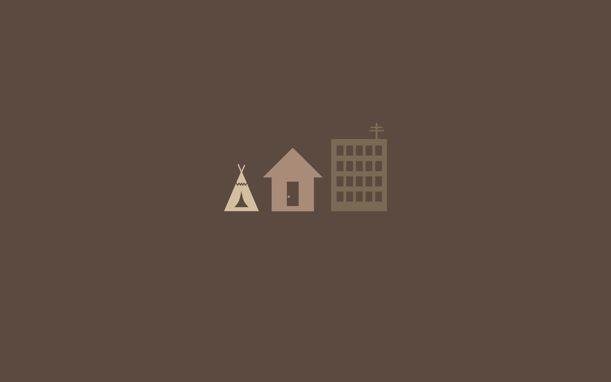 minimalism, House, Building, Simple background, Tents Wallpaper