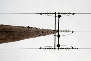 power lines, Worms eye view, Overcast, Simple background, Wood, Utility pole