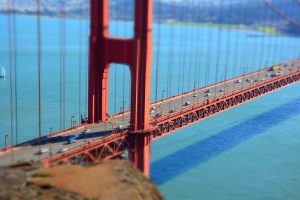 tilt shift, Golden Gate Bridge, Bridge, Architecture