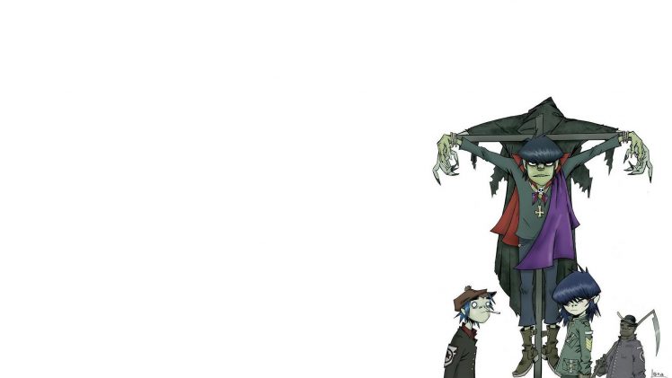 Gorillaz, Murdoc Niccals, Russel Hobbs, 2 D, Noodle, Jamie Hewlett HD Wallpaper Desktop Background