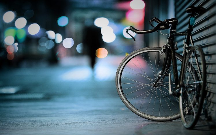 bicycle, Depth of field, Bokeh, Street, Shutters HD Wallpaper Desktop Background