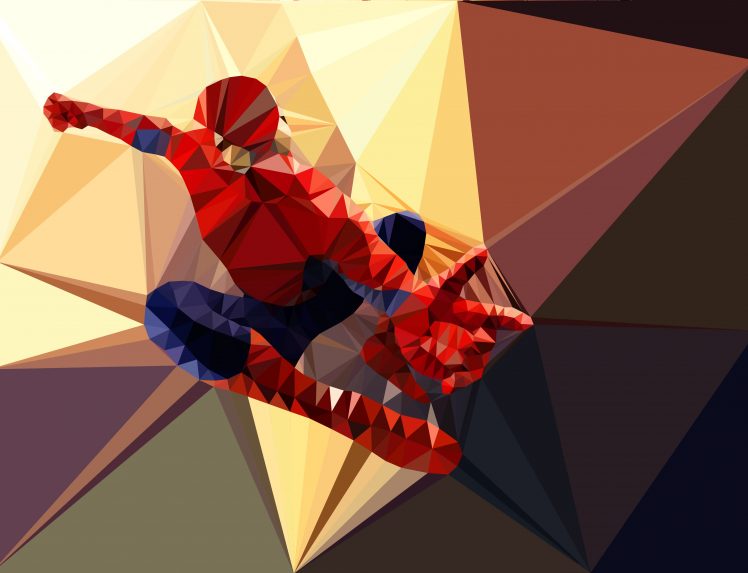 low poly, Spider Man HD Wallpaper Desktop Background