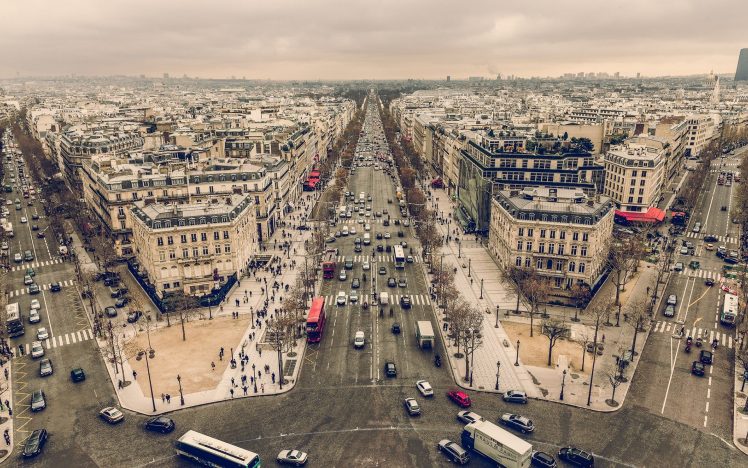 cityscape, Building, Street, Paris, Champs Élysées HD Wallpaper Desktop Background