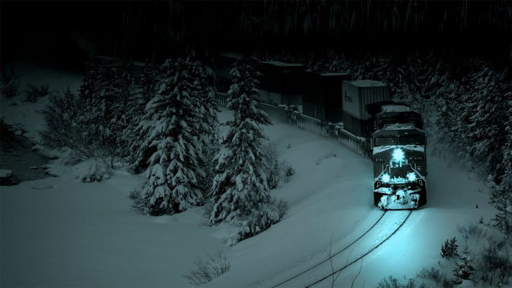train, Snow HD Wallpaper Desktop Background