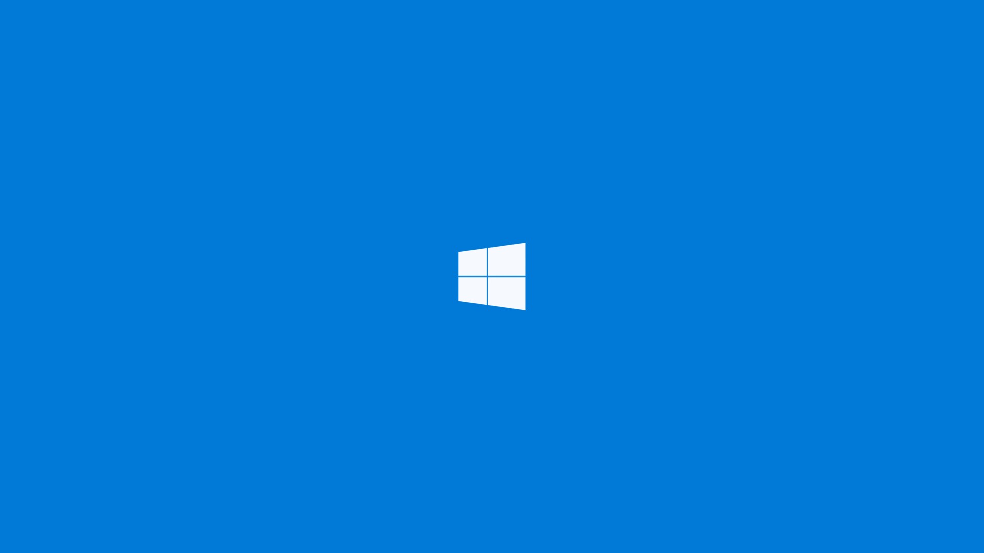 minimalism, Windows 10, Technology, Logo, Blue Wallpaper