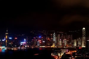 cityscape, Night, Hong Kong