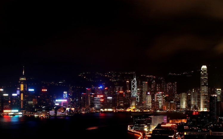 cityscape, Night, Hong Kong HD Wallpaper Desktop Background