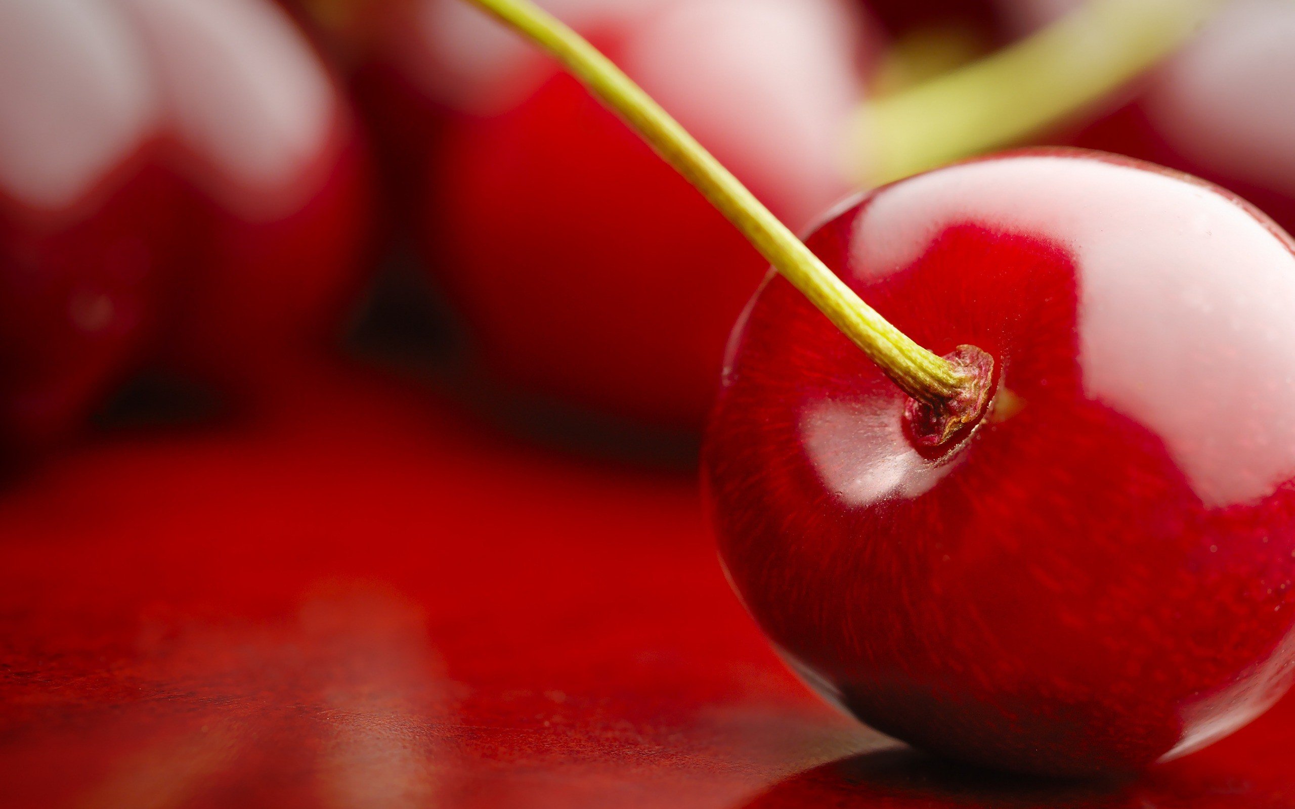 macro, Depth of field, Cherries Wallpaper